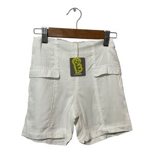 Belati Boys Linen Cotton Shorts White Size 8 Brand New